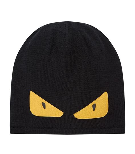 fendi beanie black|Fendi beanie hat eyes.